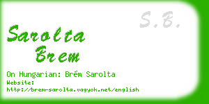 sarolta brem business card
